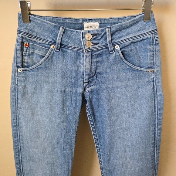 Hudson Collin Flap Skinny Crop Denim Jeans in Adventure Blue - Picture 3 of 15